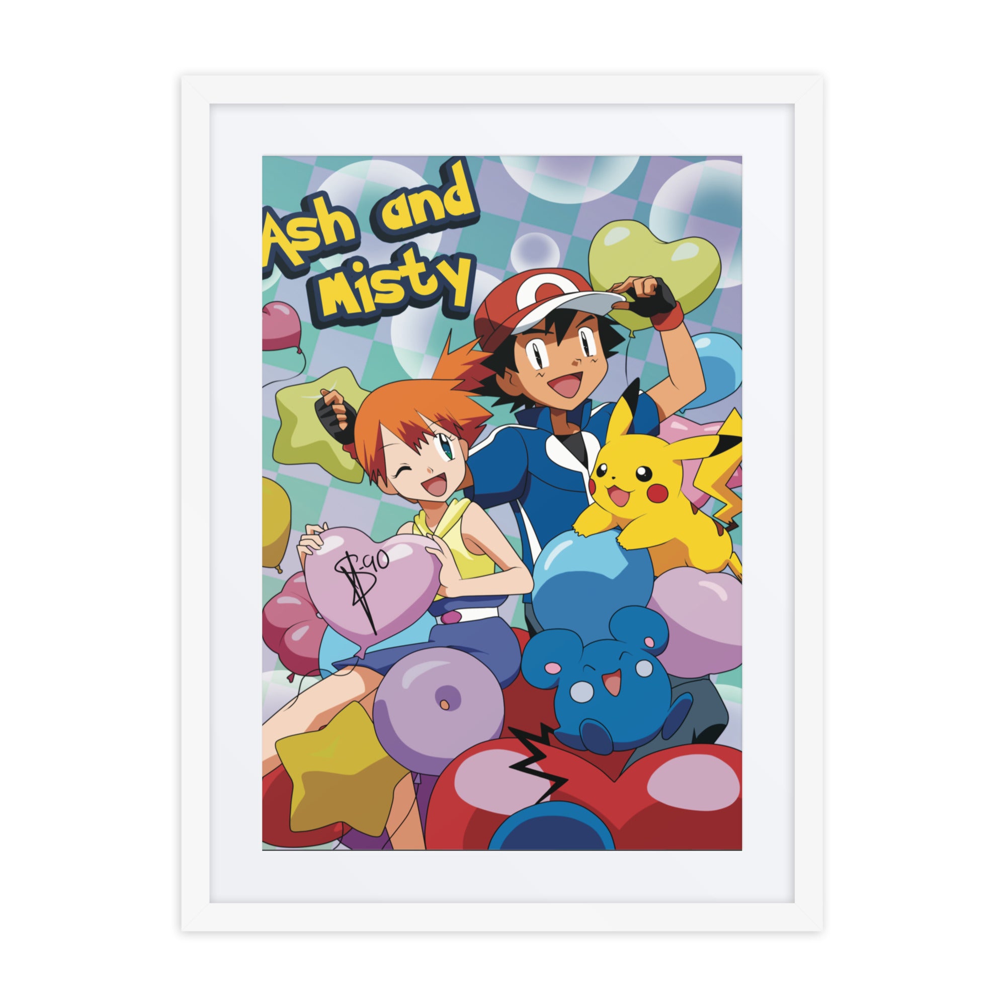 Ash & Misty Framed Poster