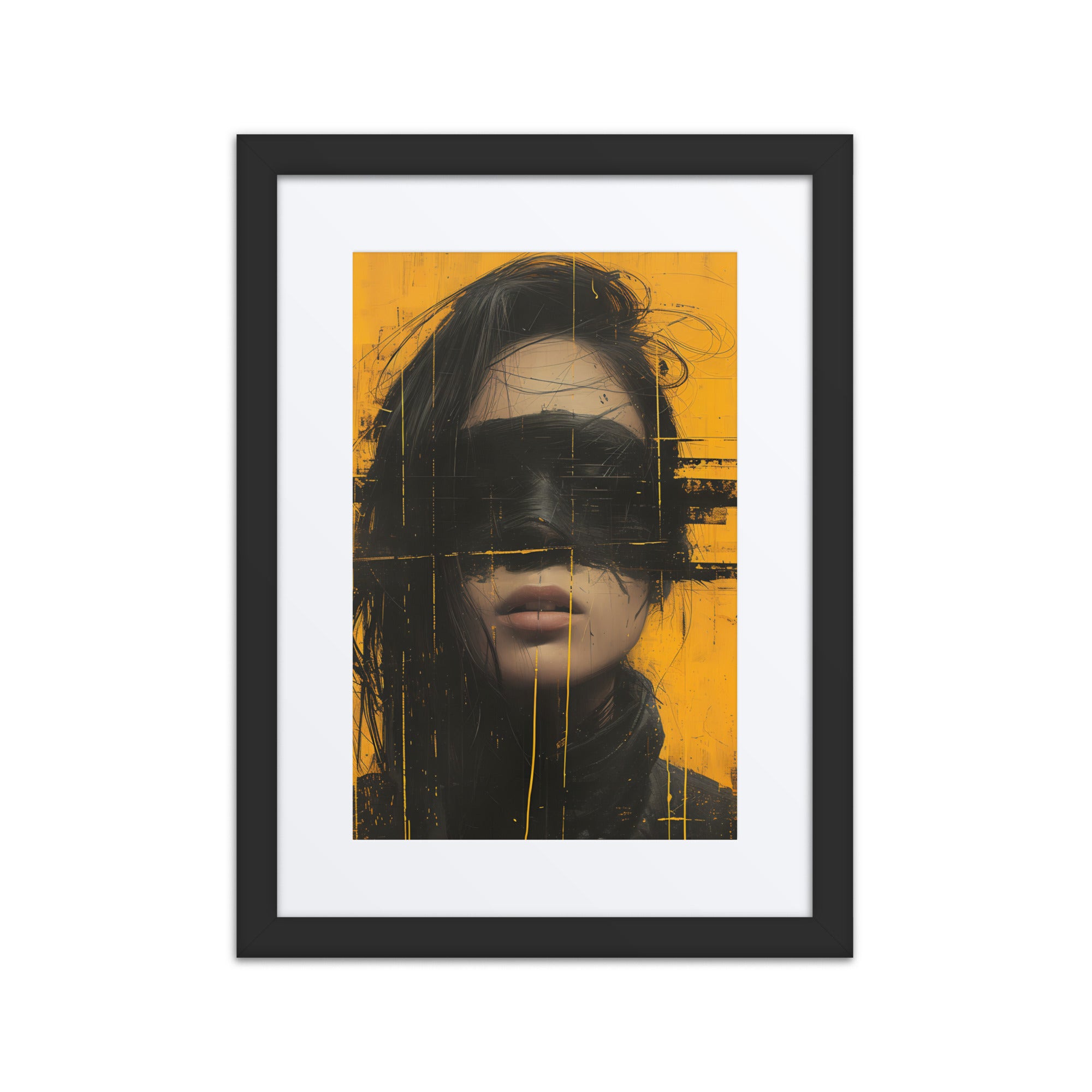 Avant-garde mysterious wall art print Masked Mystique