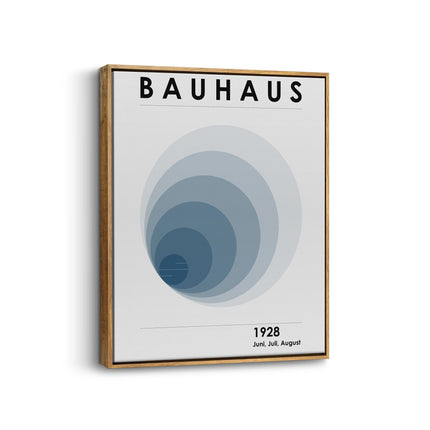 Bauhaus Blue Arc Canvas Art Frame
