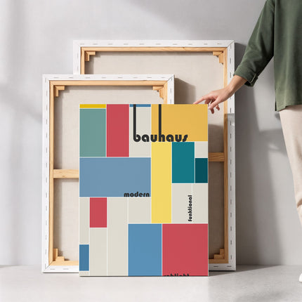 Bauhaus Colour Block Canvas Art
