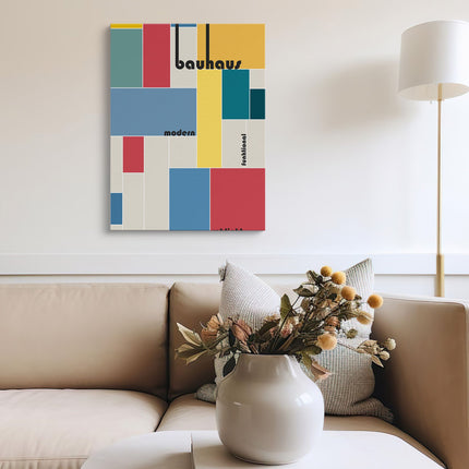 Bauhaus Colour Block Canvas Art
