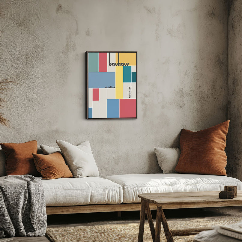 Bauhaus Colour Block Canvas Art