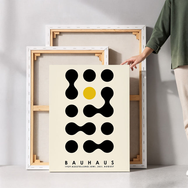Bauhaus Black and Yellow Canvas Art