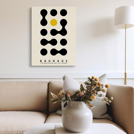Bauhaus Black and Yellow Canvas Art