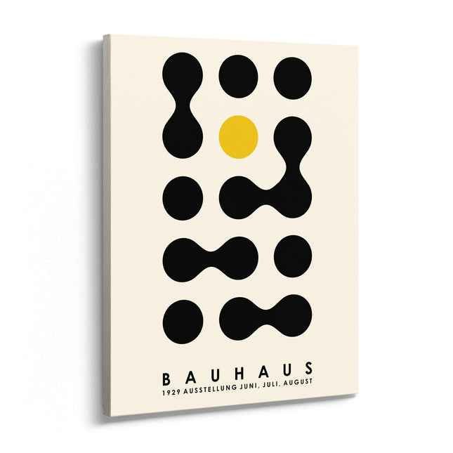 Bauhaus Black and Yellow Canvas Art