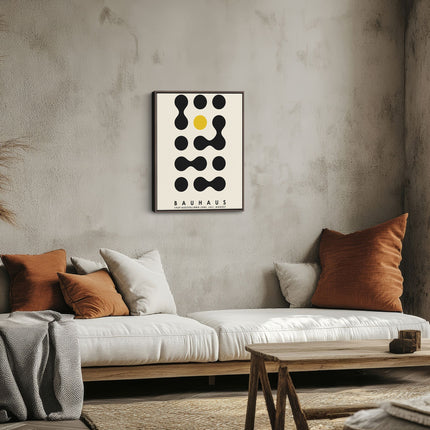 Bauhaus Black and Yellow Canvas Art