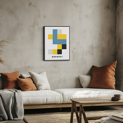 Bauhaus Geometric Blocks Canvas
