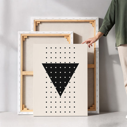 Midnight Triangle Grid Canvas
