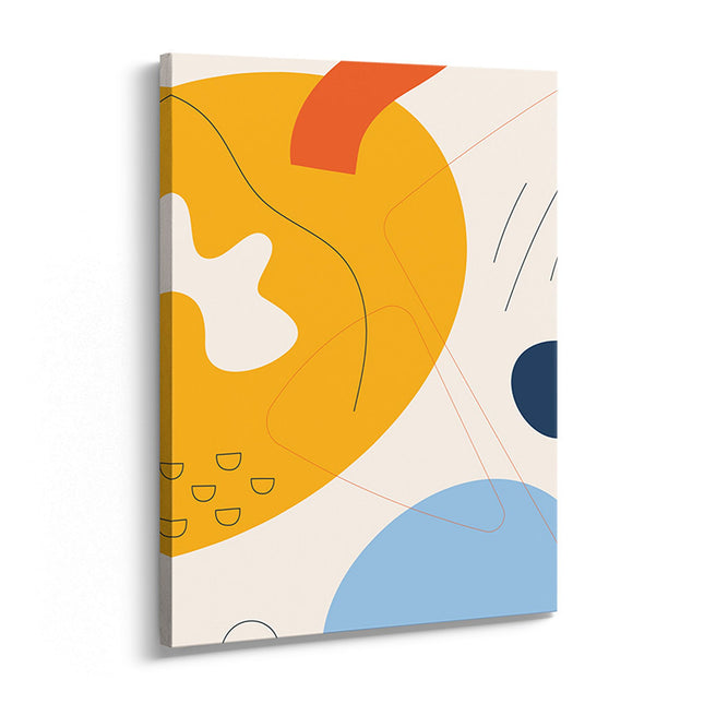 “Sun & Shapes” Abstract Canvas Art