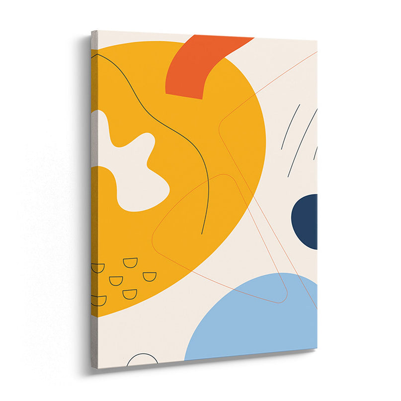 “Sun & Shapes” Abstract Canvas Art