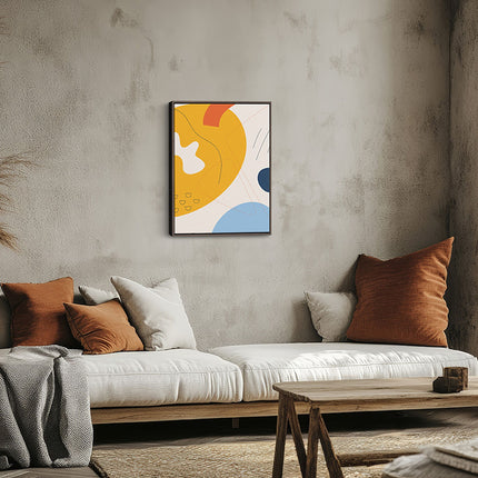 “Sun & Shapes” Abstract Canvas Art