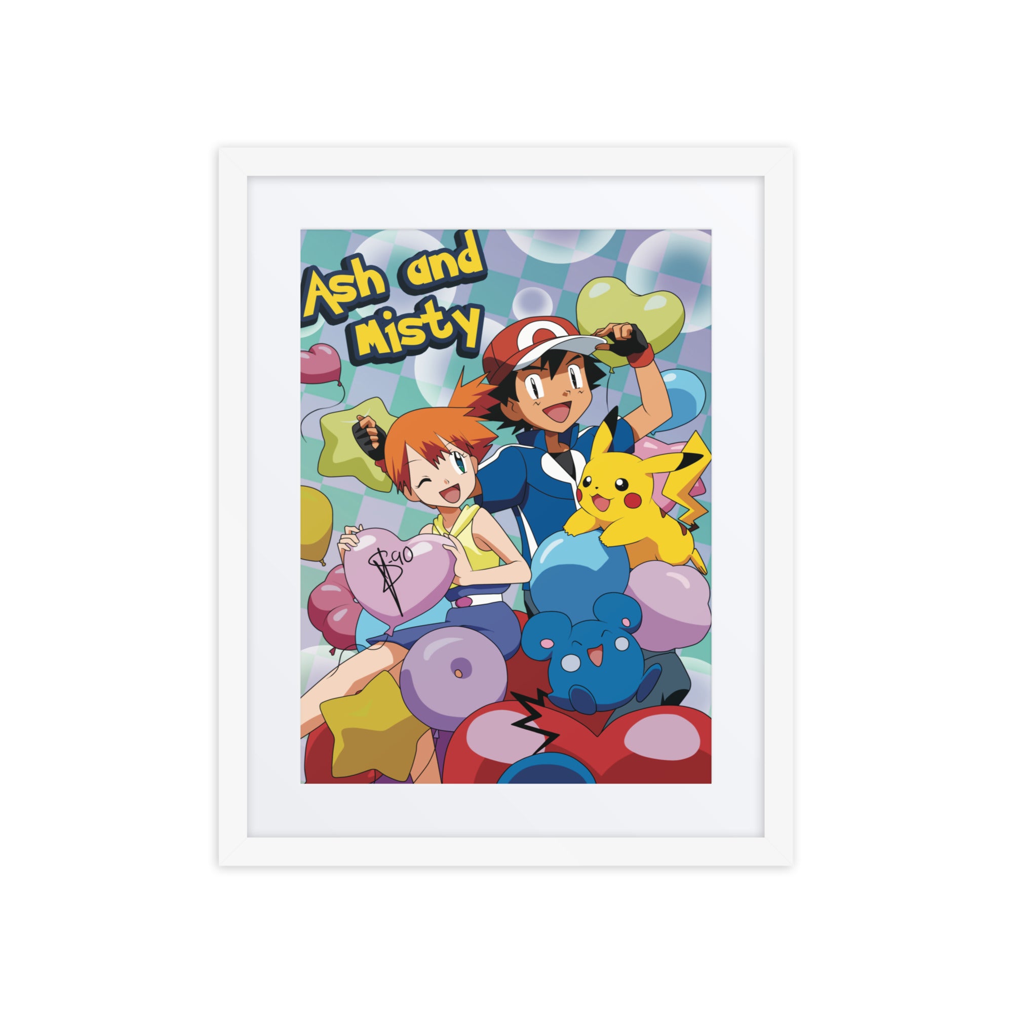 Dynamic Duo: Ash & Misty Framed Poster