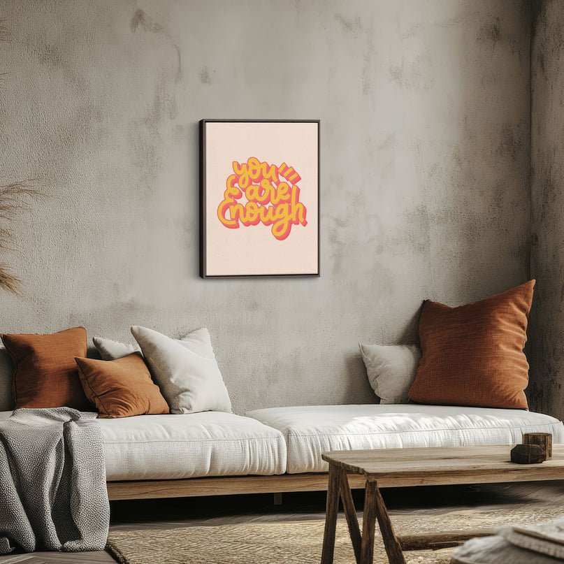 You’re Brave Enough – Retro Motivation Canvas