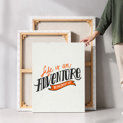 Life Is an Adventure Enjoy It Quote Canvas