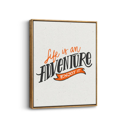 Life Is an Adventure Enjoy It Quote Canvas