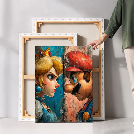 Princess vs Plumber Mario Canvas