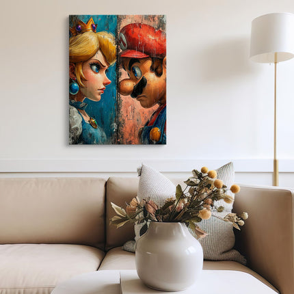 Princess vs Plumber Mario Canvas