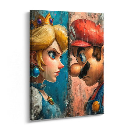 Princess vs Plumber Mario Canvas
