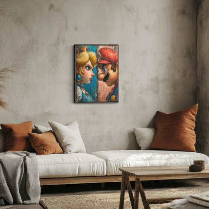 Princess vs Plumber Mario Canvas