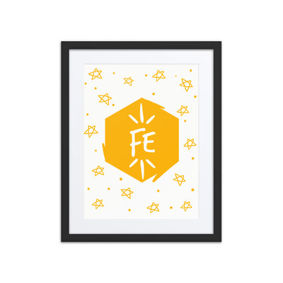 Fun and creative framed wall art with cheerful yellow accents