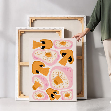 Abstract Mushroom Pattern Canvas Art Print