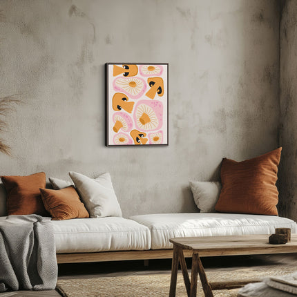 Abstract Mushroom Pattern Canvas Art Print