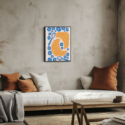 Croissant and Blueberry Breakfast Canvas Art Print