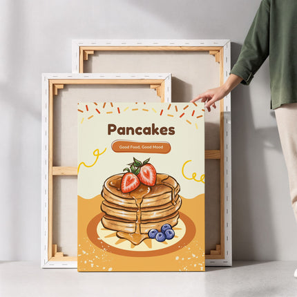 Pancakes – Good Food, Good Mood Canvas