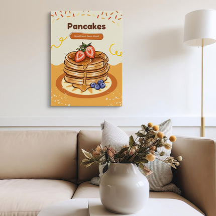 Pancakes – Good Food, Good Mood Canvas