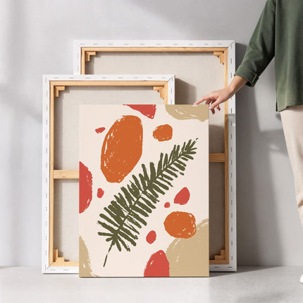 Abstract Fern Botanical Canvas Art Print