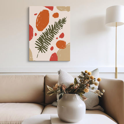 Abstract Fern Botanical Canvas Art Print