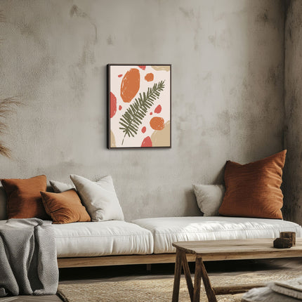 Abstract Fern Botanical Canvas Art Print