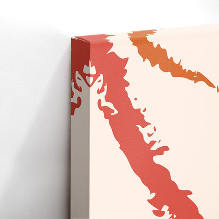 Abstract Vase and Leaves Modern Canvas Art