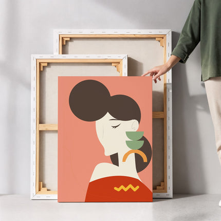 Minimalist Portrait Canvas Art Print