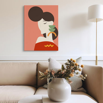 Minimalist Portrait Canvas Art Print