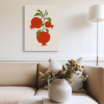 Pomegranate Branch Canvas Art Print
