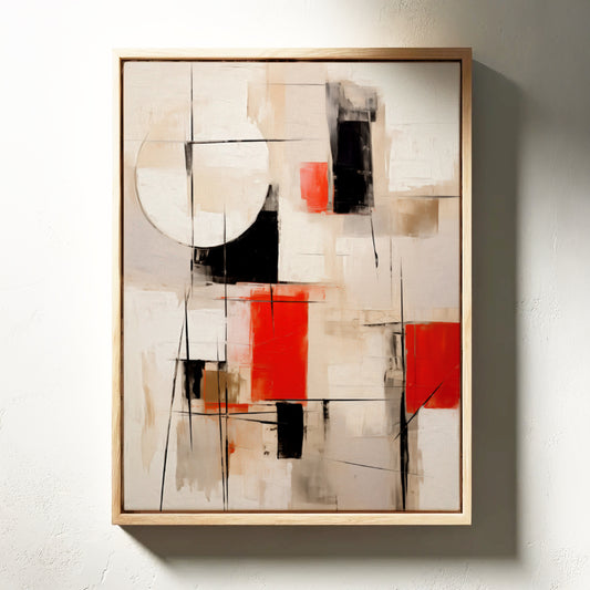 Modern Mosaic | Geometric Abstract Harmony Chic Framed Canvas