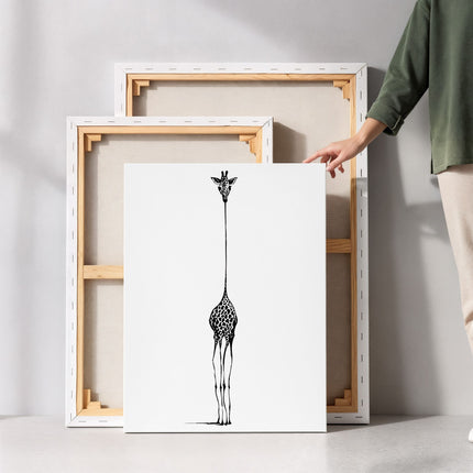 Minimalist Giraffe Canvas Art Frame