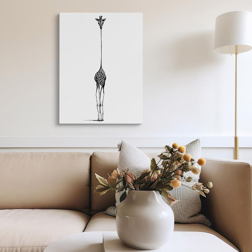 Minimalist Giraffe Canvas Art Frame