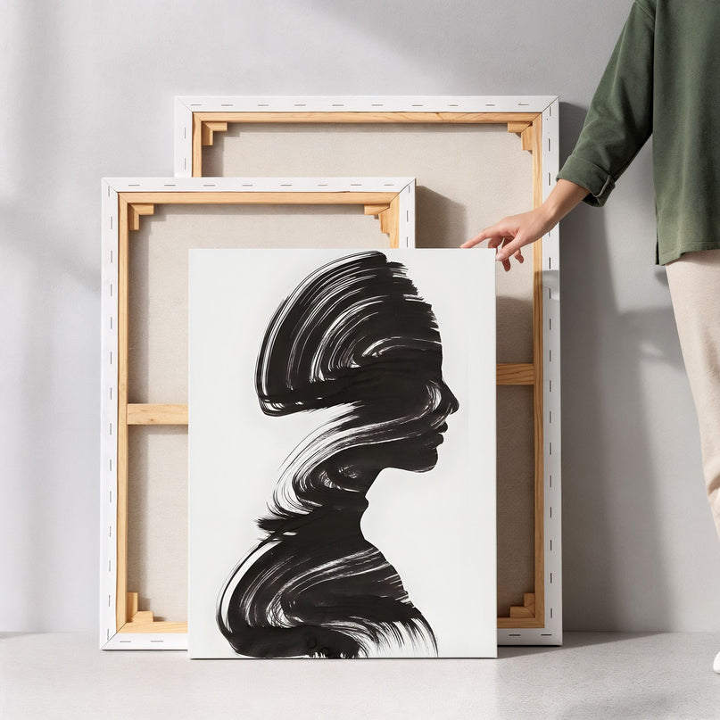 Abstract Female Silhouette Canvas Art Frame