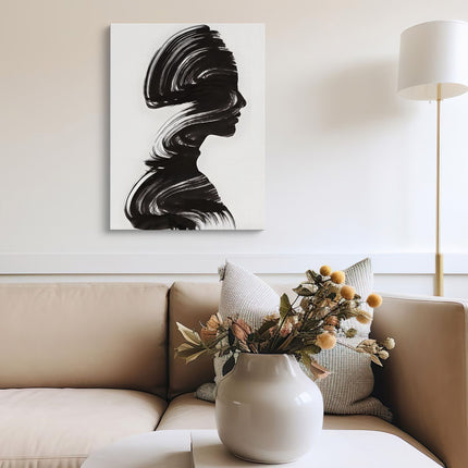Abstract Female Silhouette Canvas Art Frame