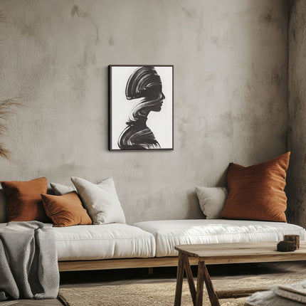 Abstract Female Silhouette Canvas Art Frame
