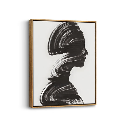 Abstract Female Silhouette Canvas Art Frame