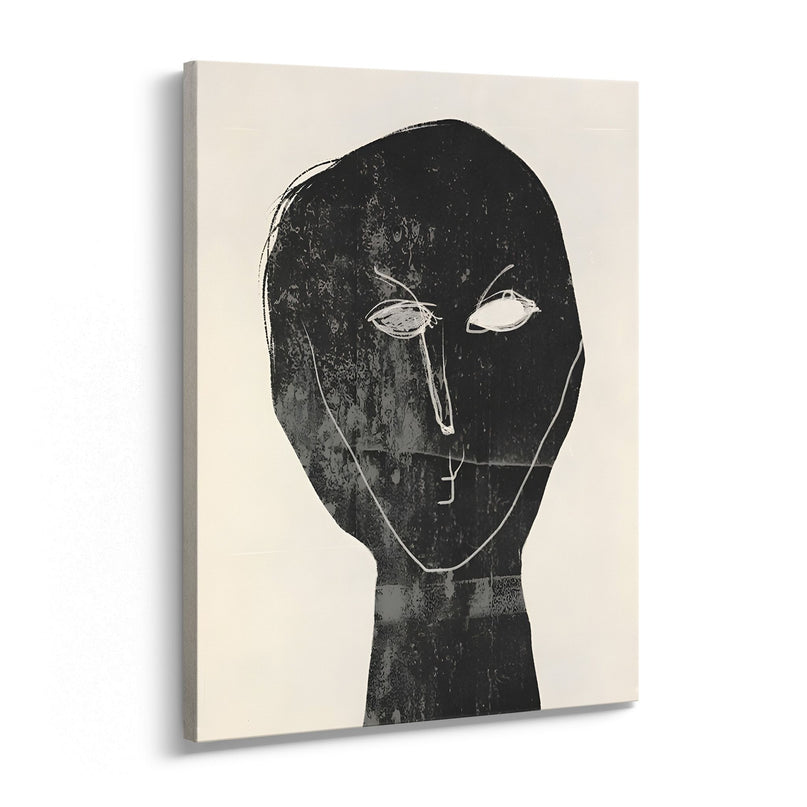 Minimalist Abstract Face Canvas Art