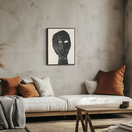 Minimalist Abstract Face Canvas Art