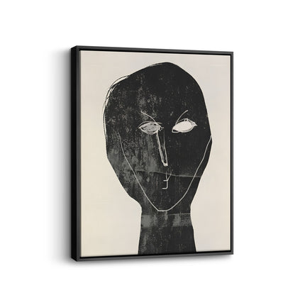 Minimalist Abstract Face Canvas Art