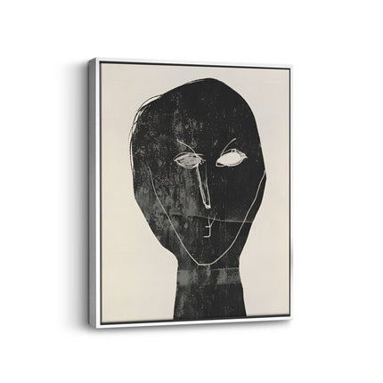Minimalist Abstract Face Canvas Art