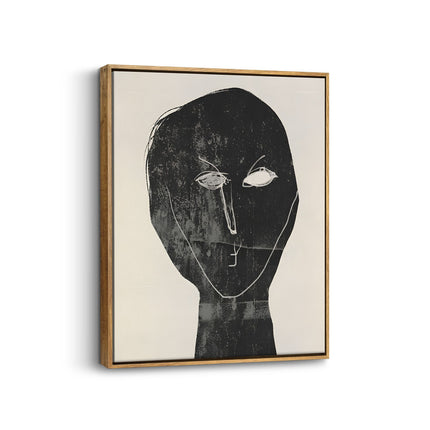 Minimalist Abstract Face Canvas Art