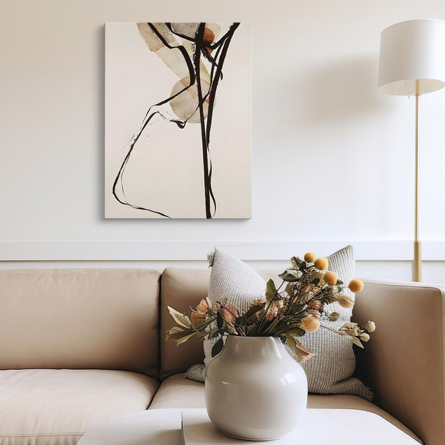 Minimal Abstract Line Canvas