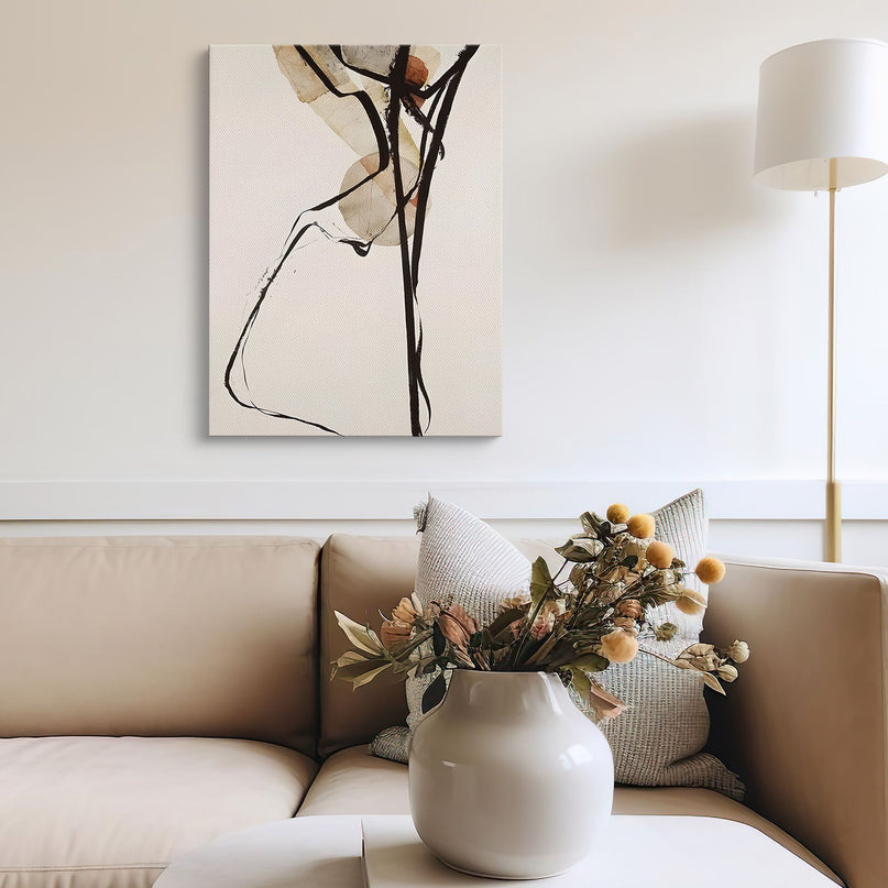 Minimal Abstract Line Canvas
